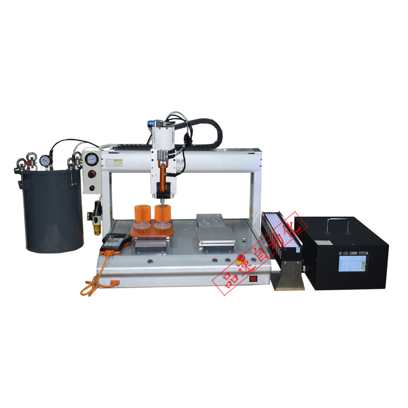 UV膠桌面式自動點(diǎn)膠機(jī)（帶uv固化燈）