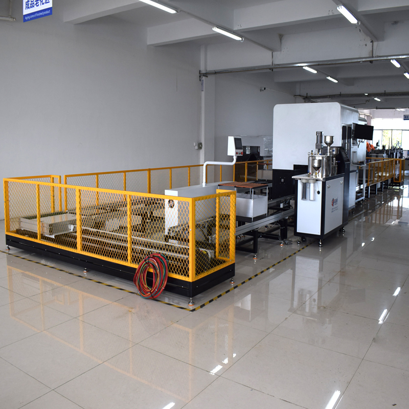 全自動視覺灌膠抽真空平移回流生產流水線