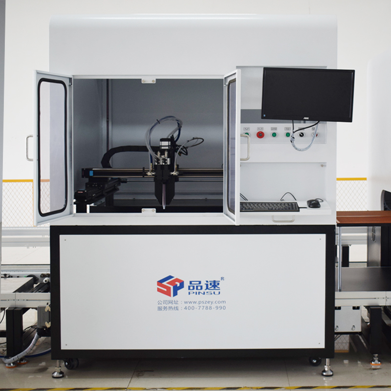 全自動(dòng)視覺(jué)灌膠抽真空平移回流生產(chǎn)流水線