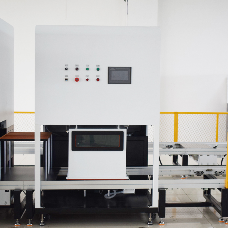 全自動(dòng)視覺(jué)灌膠抽真空平移回流生產(chǎn)流水線